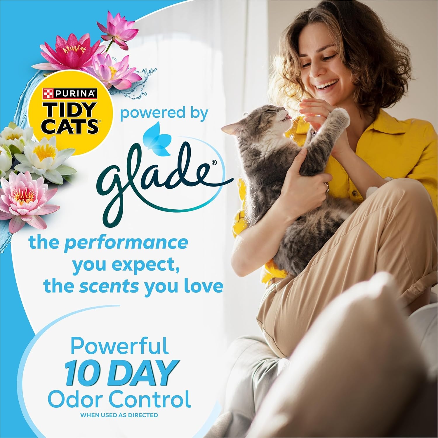 image:imagePurina Tidy Cats LightWeight 4in1 Strength Cat Litter 17 lb 999 dustfree formula 21day odor control tight clumping for multicat homes easy to carry20 Pound Pack of 2