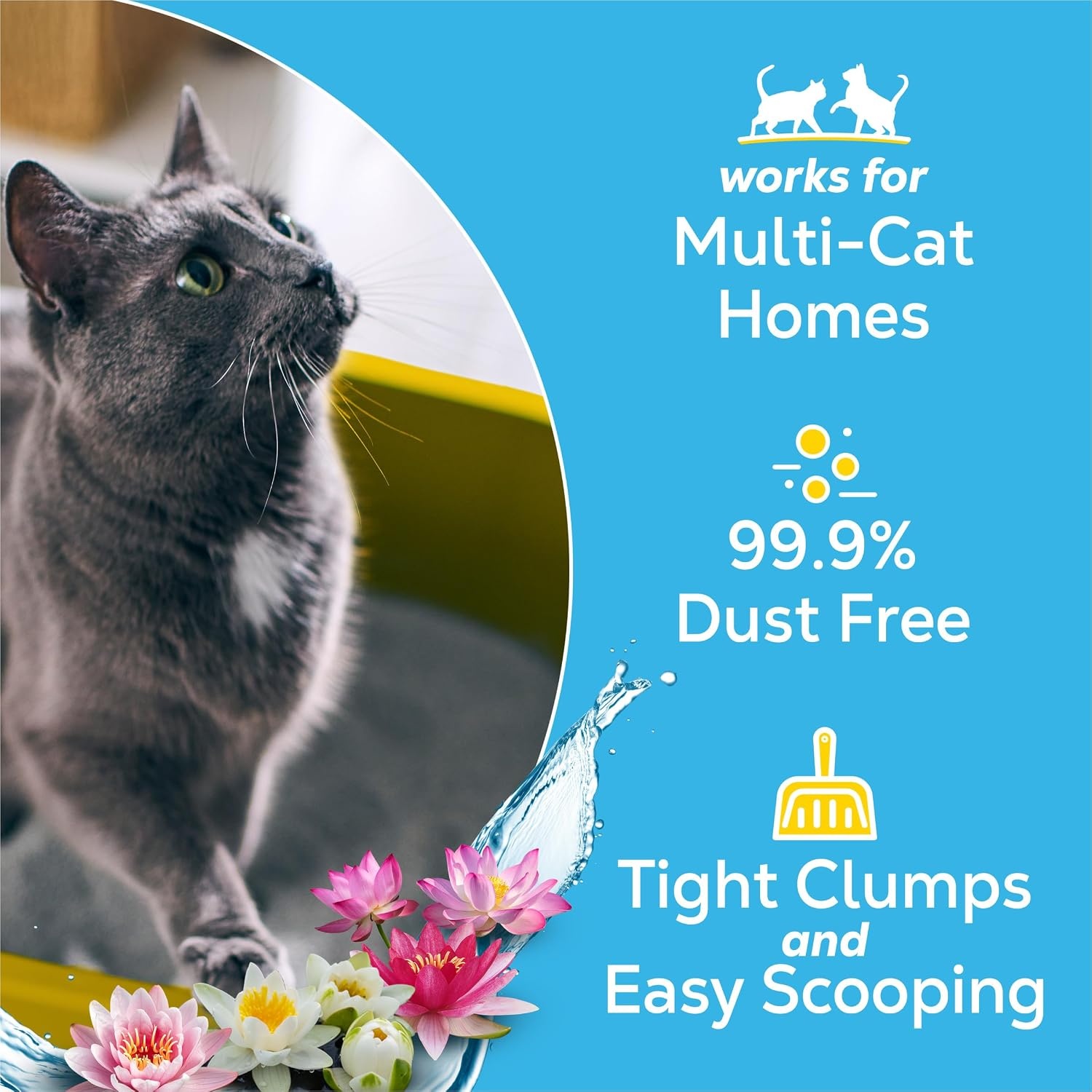 image:imagePurina Tidy Cats LightWeight 4in1 Strength Cat Litter 17 lb 999 dustfree formula 21day odor control tight clumping for multicat homes easy to carry20 Pound Pack of 2