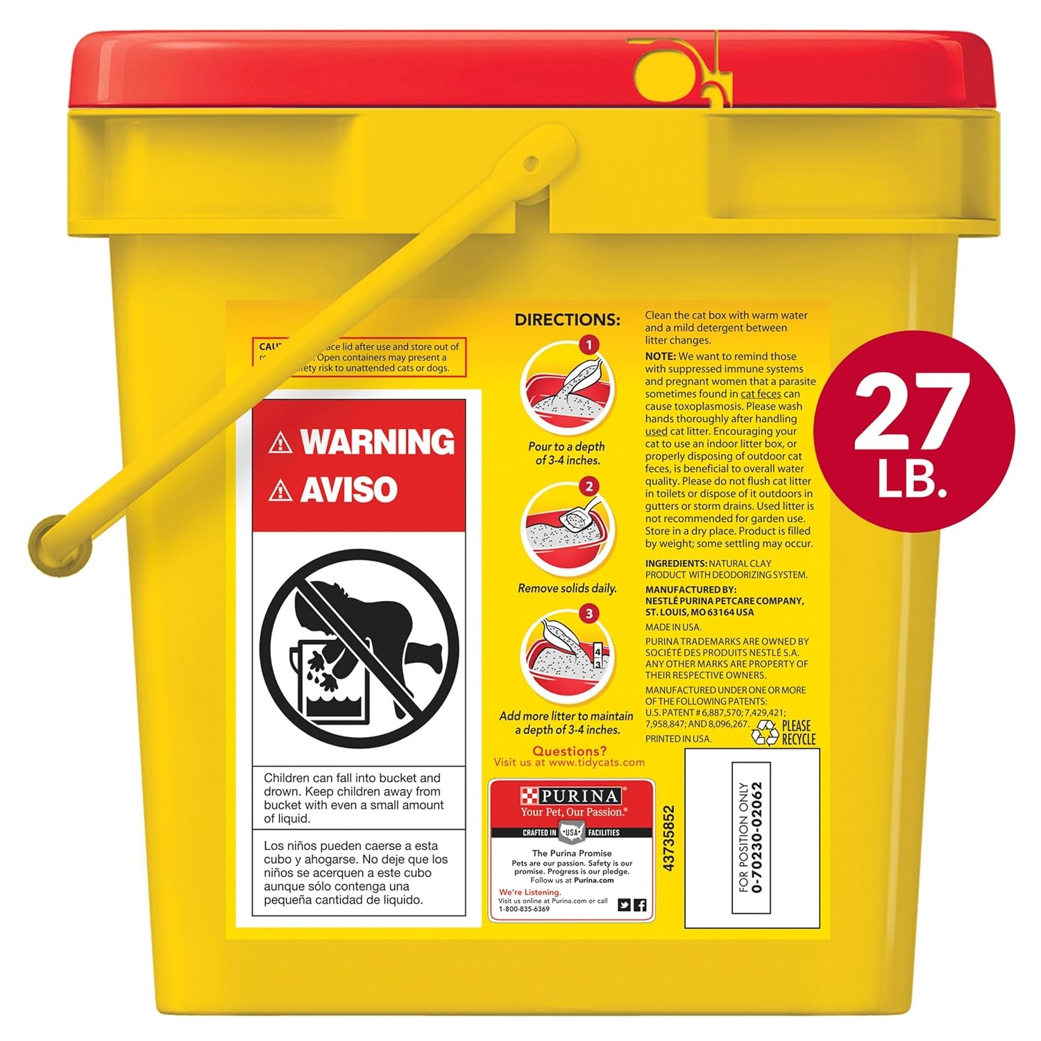 image:imagePurina Tidy Cats LightWeight 4in1 Strength Cat Litter 17 lb 999 dustfree formula 21day odor control tight clumping for multicat homes easy to carry2700 Pound Pack of 1