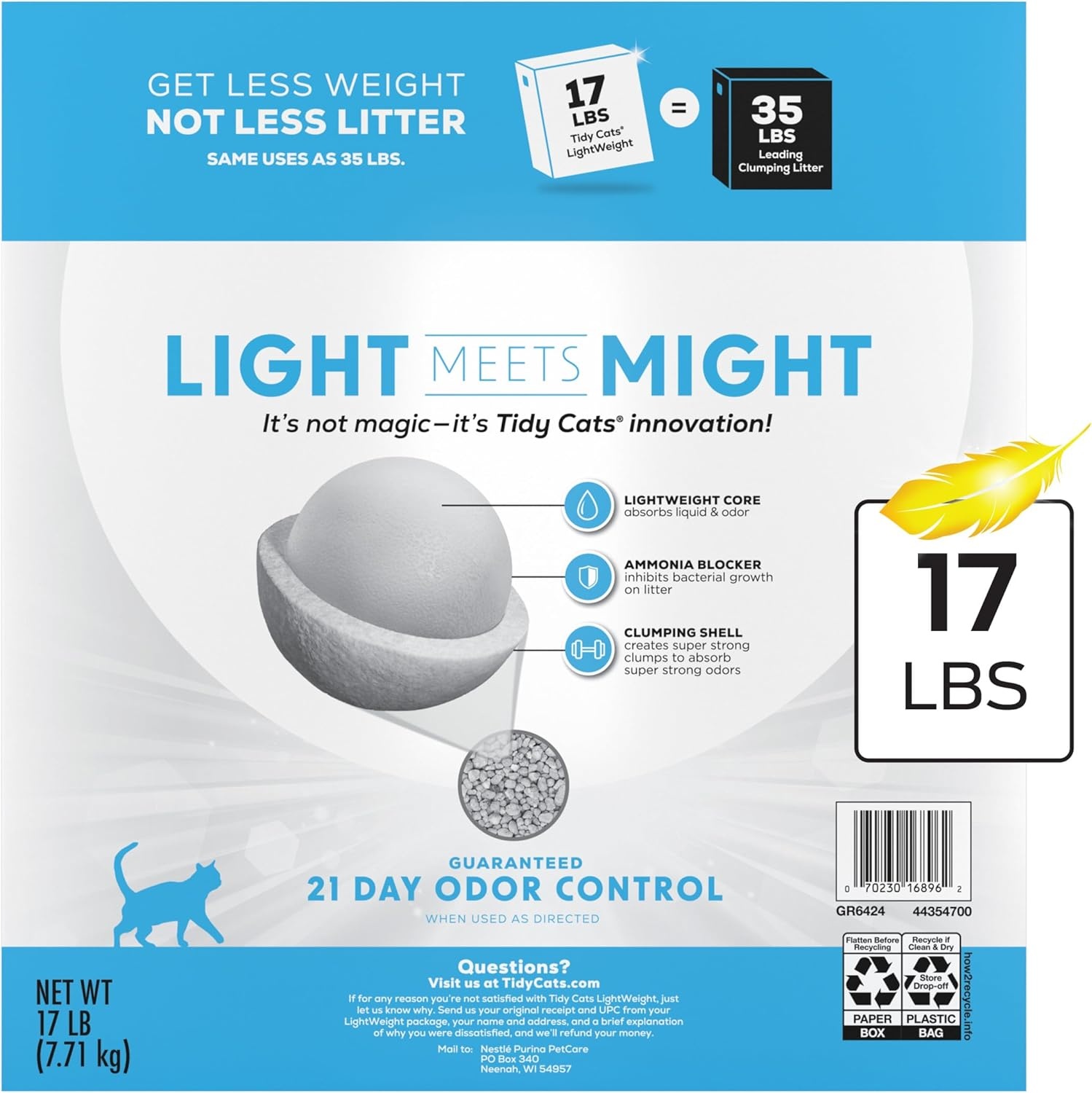 image:imagePurina Tidy Cats Lightweight Cat Litter Glade Clear Springs MultiCat Clumping Low Dust Scented Cat Litter 12 lb Box17 Pound Pack of 1