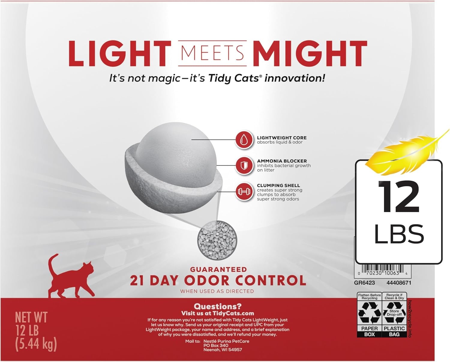 image:imagePurina Tidy Cats Lightweight Cat Litter Low Dust Clumping Odor Control 247 Performance Multi Cat Litter Clean Linen Scent 12 lbs12 Pound Pack of 1