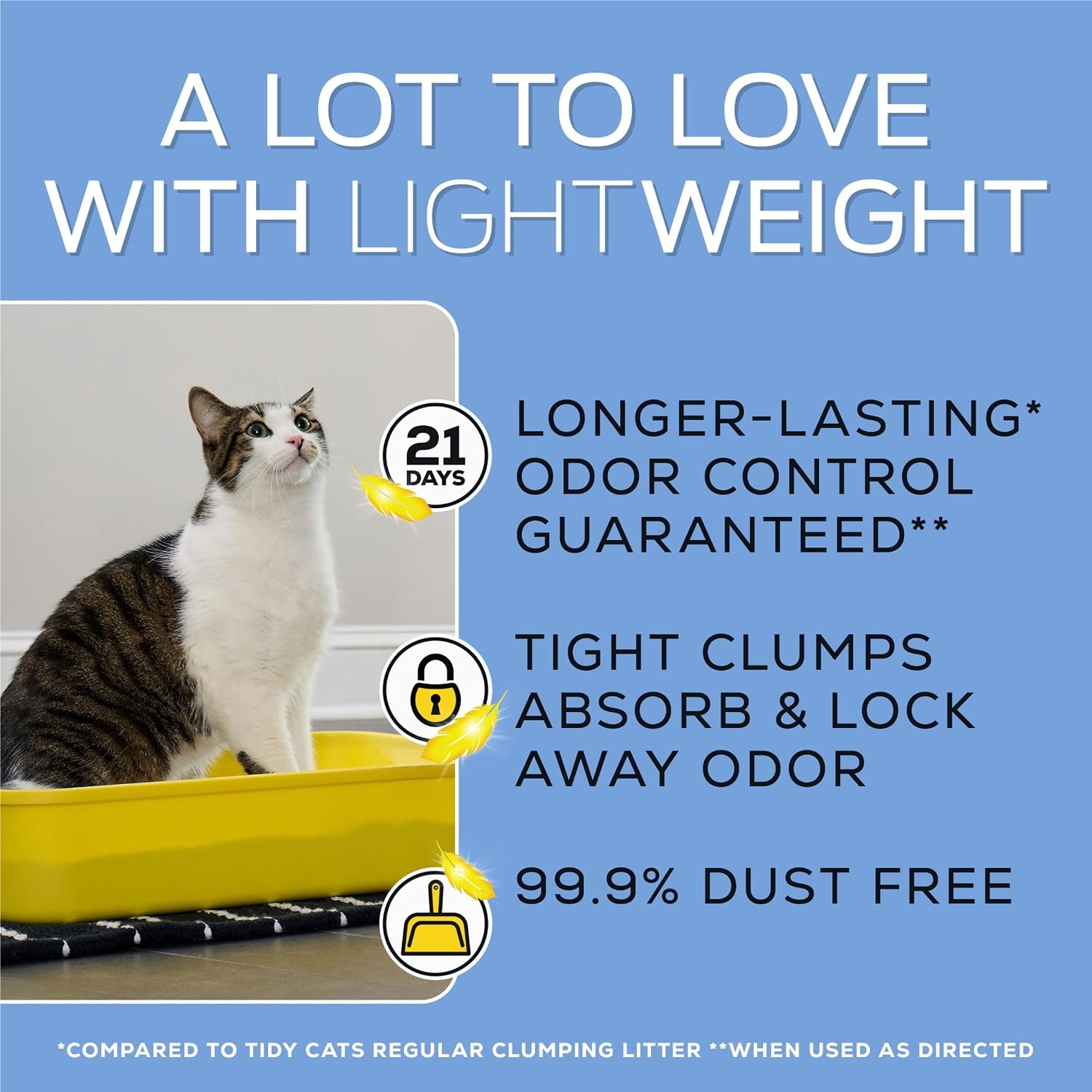 image:imagePurina Tidy Cats Low Dust Clumping Cat Litter LightWeight Free amp Clean Unscented Multi Cat Litter 17 lb Box Unscented charcoalpowered formula offers 21day odor control and tight dustfree clumping12 Pound Pack of 1