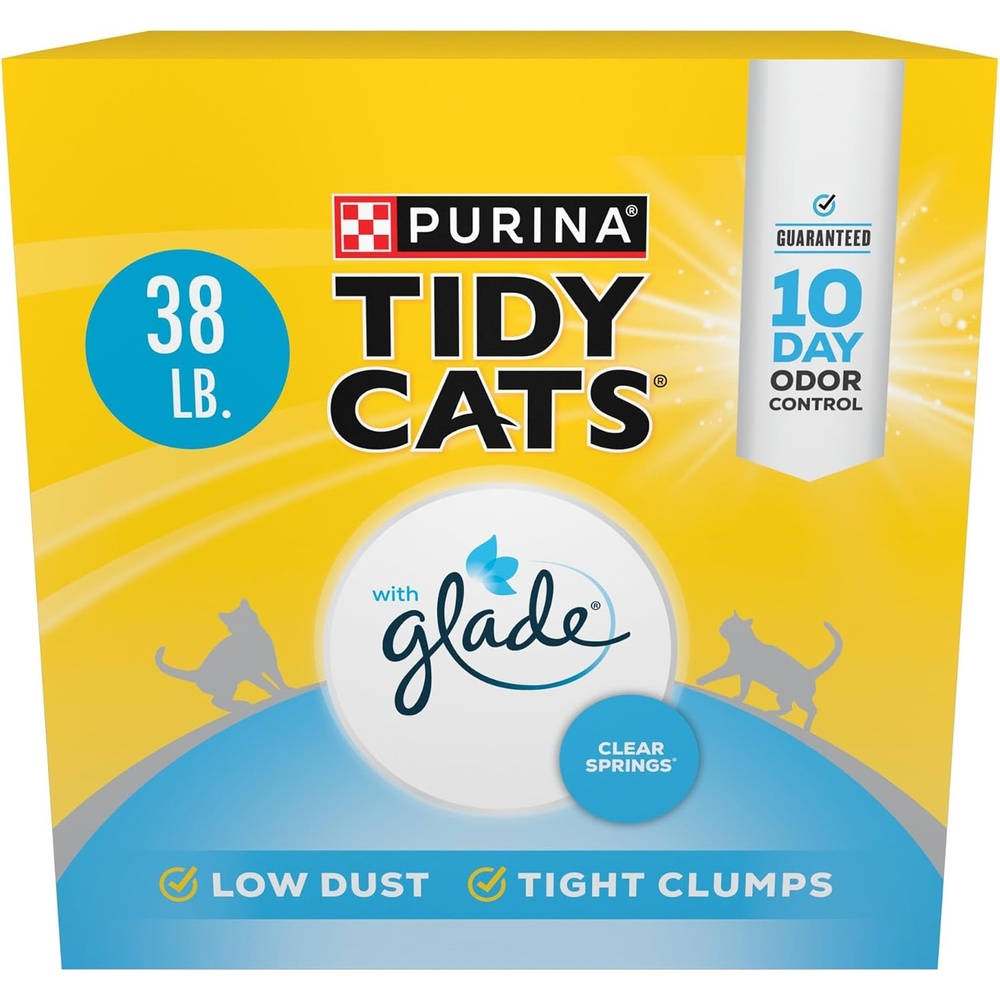 image:imagePurina Tidy Cats Clumping Cat Litter Glade Clear Springs 38 lb  Lightweight low dust multicat litter with 10day odor control and fresh floral fragrance38 Pound Pack of 1