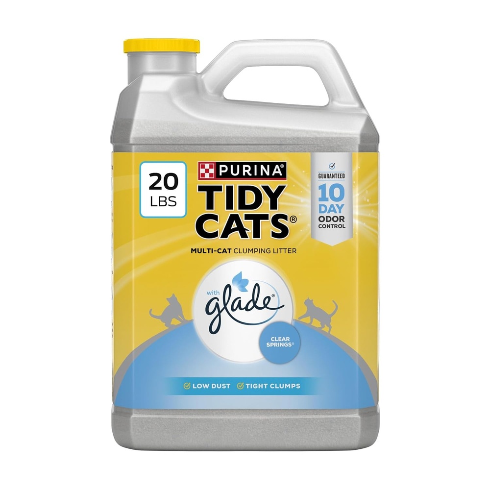 image:imagePurina Tidy Cats LightWeight 4in1 Strength Cat Litter 17 lb 999 dustfree formula 21day odor control tight clumping for multicat homes easy to carry20 Pound Pack of 2