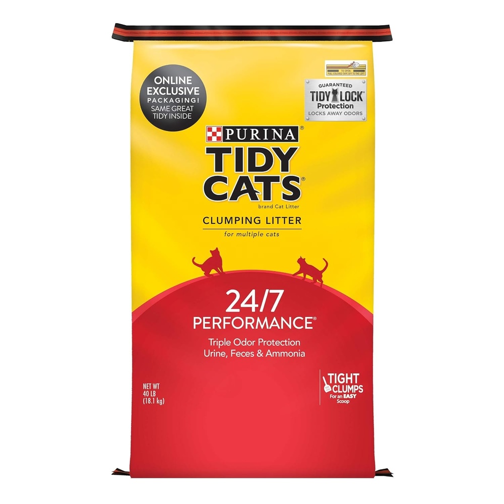 image:imagePurina Tidy Cats LightWeight 4in1 Strength Cat Litter 17 lb 999 dustfree formula 21day odor control tight clumping for multicat homes easy to carry40 Pound Pack of 1