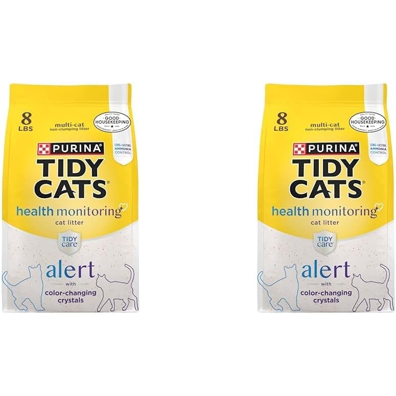 image:imagePurina Tidy Cats Tidy Care Alert Cat Health Monitoring Non Clumping Cat Litter with Silica Crystals 8 Pound Pack of 28 Pound Pack of 2