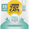 image:imagePurina Tidy Cats Free and Clean Unscented Clumping Cat Litter 38 lb Box  Activated charcoal delivers lasting odor control made without fragrances or dye clumping38 Pound Pack of 1