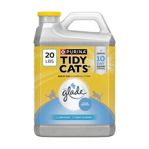 Purina Tidy Cats LightWeight 4-in-1 Strength Cat Litter, 17 lb | 99.9% dust-free formula, 21-day odor control, tight clumping for multi-cat homes, easy to carry(20 Pound (Pack of 2))