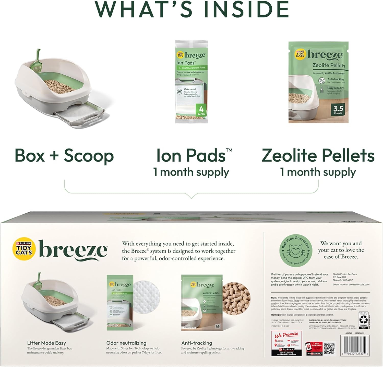 image:imagePurina Tidy Cats Breeze Covered Cat Litter Box System KitGreen