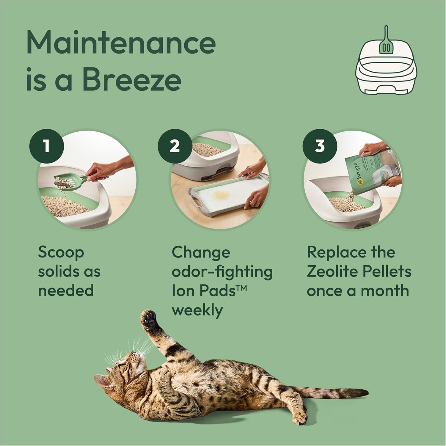 image:imagePurina Tidy Cats Breeze Covered Cat Litter Box System KitGreen