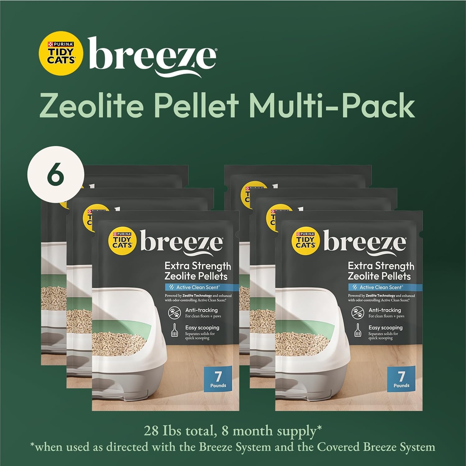 image:imagePurina Tidy Cats Breeze Enhanced Cat Litter Pellets Refill 6 35 lb Bags35 Pound Pack of 6