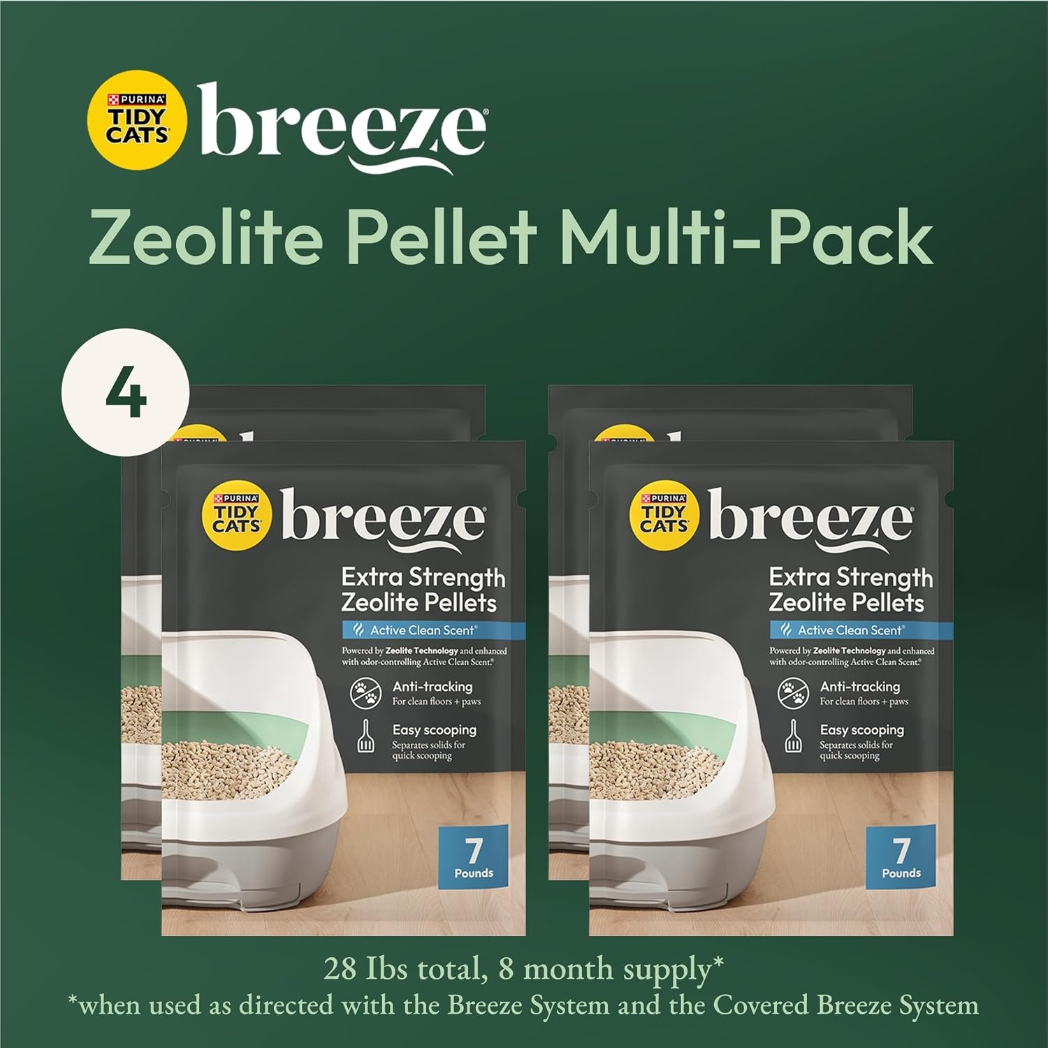 image:imagePurina Tidy Cats Breeze Enhanced Cat Litter Pellets Refill 6 35 lb Bags7 Pound Pack of 4