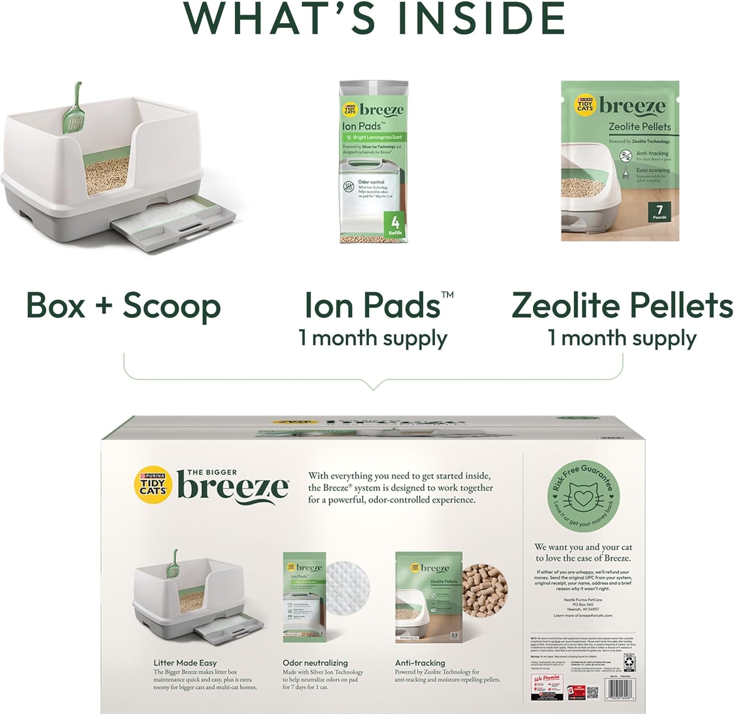 image:imagePurina Tidy Cats Breeze Litter Box System Kit with Pellet Cat Litter XL Litter Box and Litter Box PadsXL