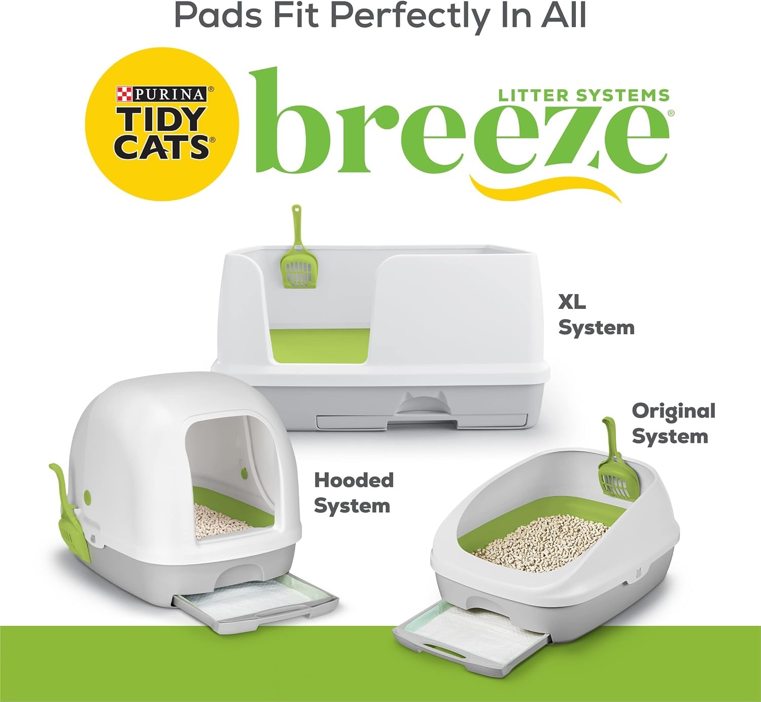 image:imagePurina Tidy Cats Cat Litter Breeze Pads Refill Pack Multi Cat Litter Pads 8 ct Bag8 Count Pack of 2
