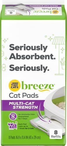 image:imagePurina Tidy Cats Cat Litter Breeze Pads Refill Pack Multi Cat Litter Pads 8 ct Bag8 Count Pack of 2