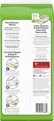 image:imagePurina Tidy Cats Cat Litter Breeze Pads Refill Pack Multi Cat Litter Pads 8 ct Bag8 Count Pack of 2