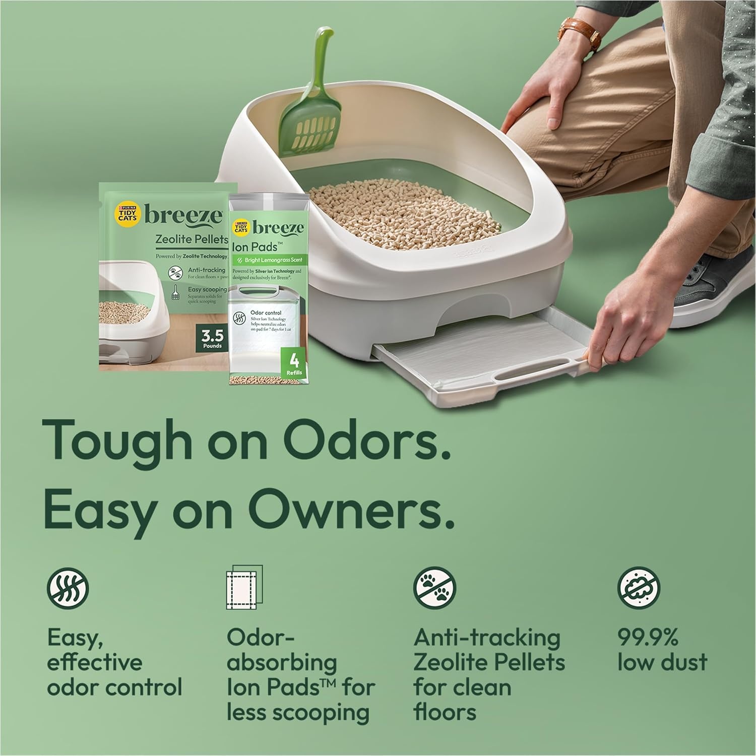 image:imagePurina Tidy Cats Litter Pellets Breeze Refill Litter Pellets in Recyclable Box 6 35 lb Bags28 Pound Pack of 1