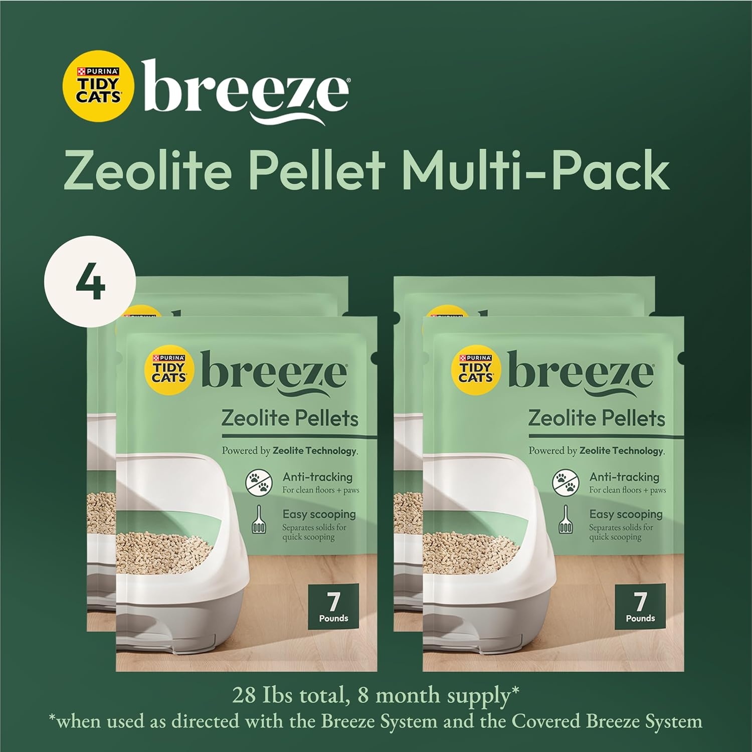 image:imagePurina Tidy Cats Litter Pellets Breeze Refill Litter Pellets in Recyclable Box 6 35 lb Bags28 Pound Pack of 1
