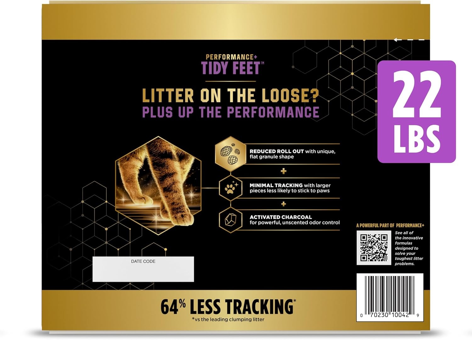 image:imagePurina Tidy Cats Performance Plus Tidy Feet Unscented Clumping Cat Litter Low Tracking Odor Control 22 lb Box