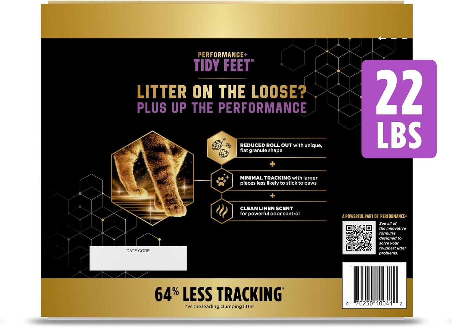 image:imagePurina Tidy Cats Tidy Feet Clumping Low Tracking Cat Litter With Odor Control Clean Linen Scent 22 lb Box