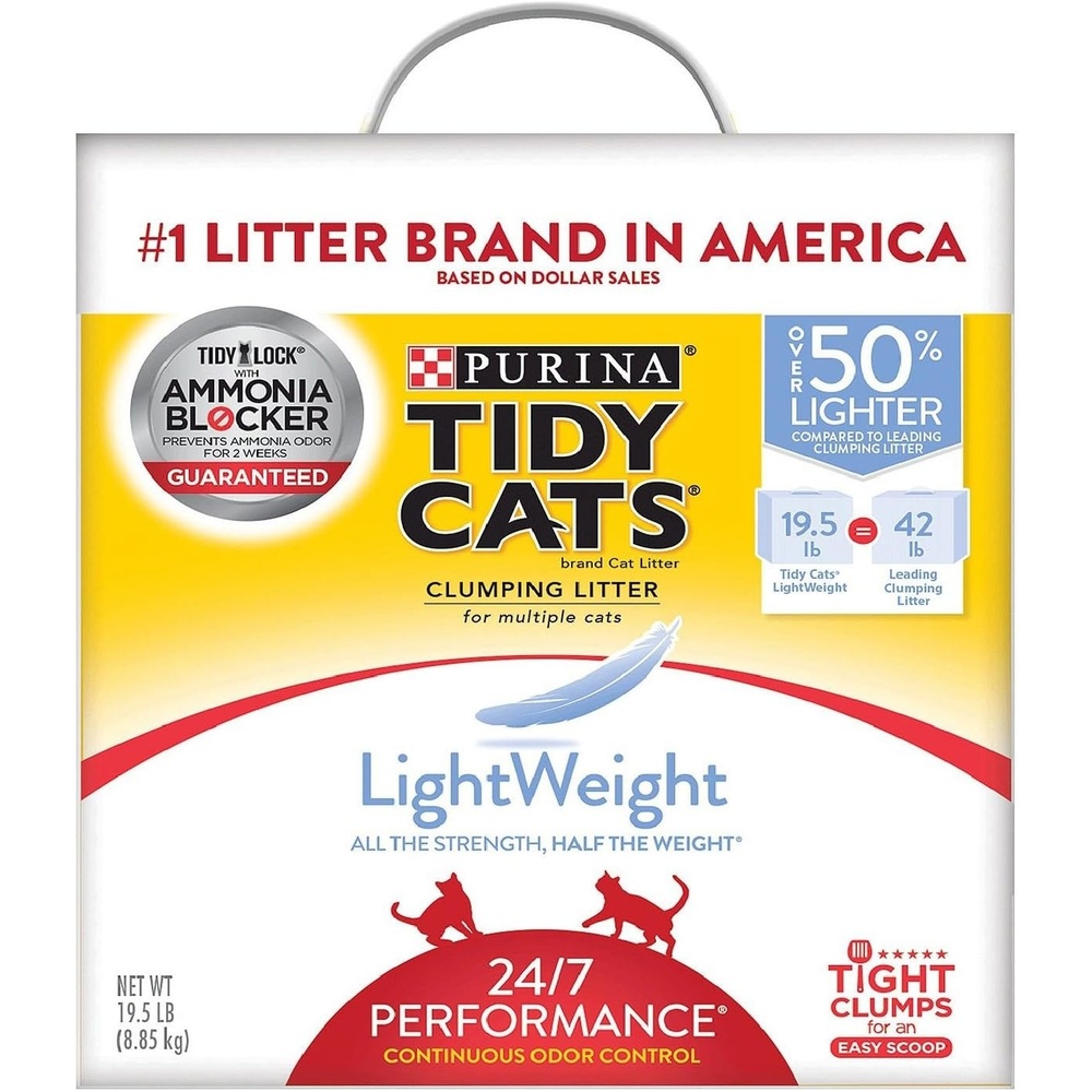 image:imagePurina Tidy Cats Light Weight Low Dust Clumping Cat Litter Lightweight 247 Performance Multi Cat Litter 195 lb Box195 lb