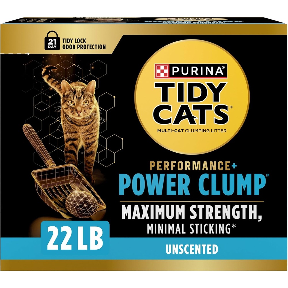 image:imagePurina Tidy Cats Performance Plus Power Clump Unscented Multi Cat Clumping Cat Litter 22 lb Box