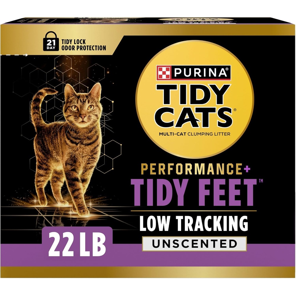 image:imagePurina Tidy Cats Performance Plus Tidy Feet Unscented Clumping Cat Litter Low Tracking Odor Control 22 lb Box
