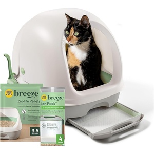 Purina Tidy Cats Breeze Covered Cat Litter Box System Kit(White)
