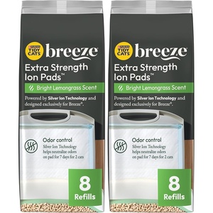 Purina Tidy Cats Cat Litter Breeze Pads Refill Pack Multi Cat Litter Pads – 8 ct. Bag(8 Count (Pack of 2))