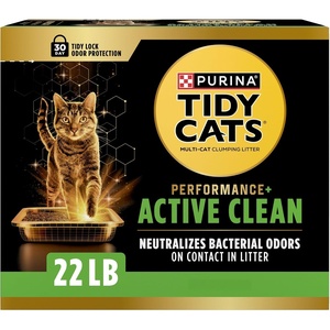 Purina Tidy Cats Performance Plus Cat Litter, Active Clean, 22 lb Box
