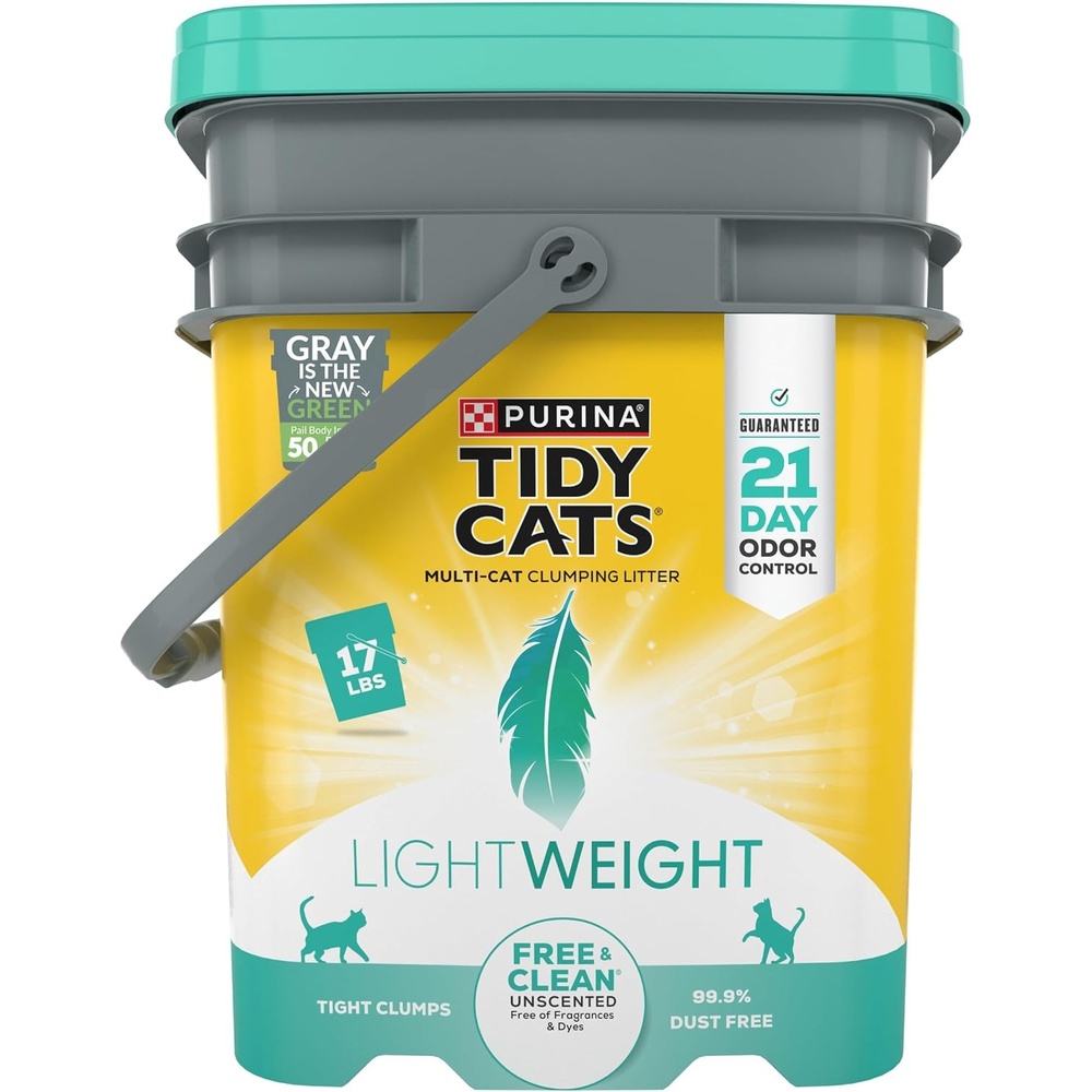 image:imagePurina Tidy Cats Cat Litter LightWeight Free and Clean Unscented 17 lb85 Pound Pack of 2